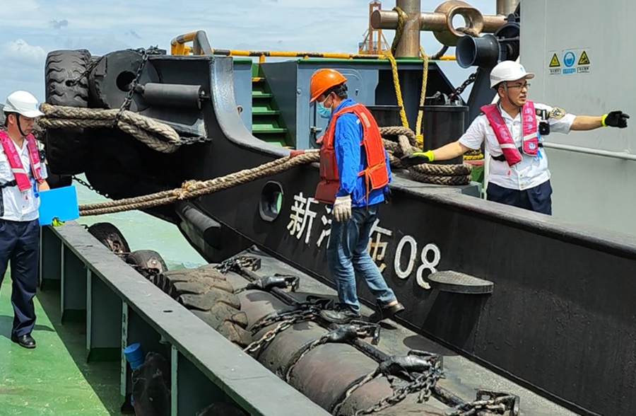 福建水上施工作業(yè)項目全部停工。福建海事局供圖