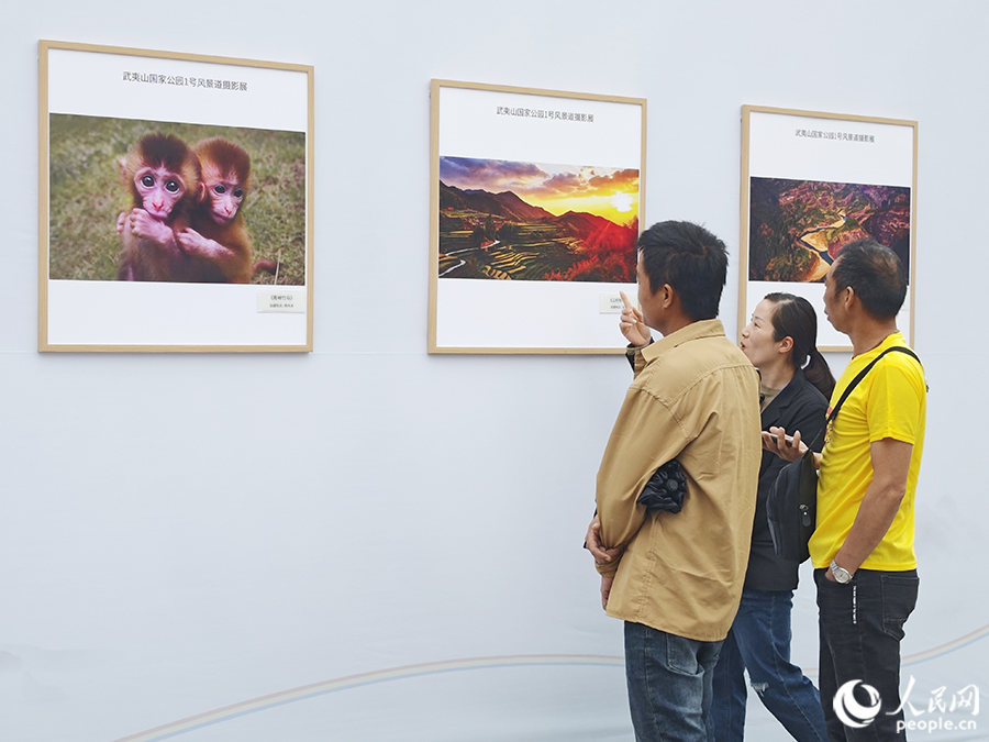 5月1日，游客參觀武夷山國家公園1號風(fēng)景道攝影展。人民網(wǎng) 黃東儀攝